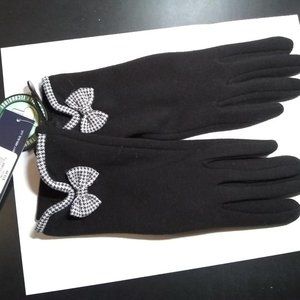 Adrienne Vittadini gloves with bow ties, brand new